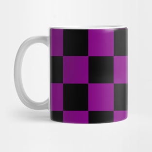 Purple and Black Chessboard Pattern Mug